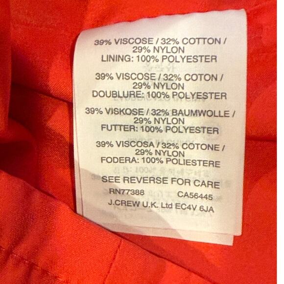 J. Crew Alexa One Shoulder Style Texture Laced Mini Dress Back Slit 12 Poppy Red - Picture 10 of 16